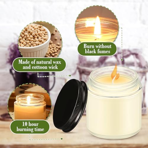 MTLEE 36 Pcs Bulk Candle Mini Mason Jar Candle, Freesia, Gardenia, Lavender - Image 4