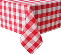 Hiasan Red and White Checkered Tablecloth Rectangle 60 x 140 Inch by Hiasan