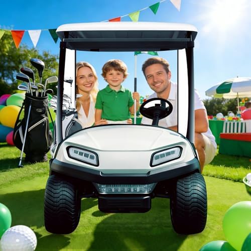 3.3 ft Golf Cart Cardboard Cutout, Large Life Size Stand-up Golf Cart Photo Booth Props Background for Golf Theme Party Decorations Birthday Baby Shower Gender Reveal Retirement Party Supplies - Image 6