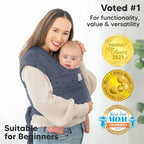 KeaBabies Baby Wrap Carrier, All in 1 Original Baby Carrier (Planets) - Image 3