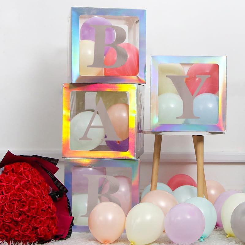 Decorative Balloon Boxes with Letters Easy Installation Blocks Box for Birthday Party Wedding Baby Shower Decorations - Image 2