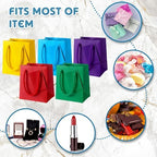 Sherr 100 Pcs Multicolor Mini Paper Gift Bags with Handles, White Tags - Image 5