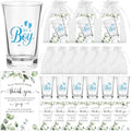 60 Sets Baby Shower Favors for Guests Acrylic Shot Glasses Boy Girl Theme Party Gift with Clear Shot Glasses Thank You Card Organza Bag Tea Party Favor Thank You Gifts for Gender Reveal(Boy) by Unknown