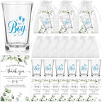 60 Sets Baby Shower Favors for Guests Acrylic Shot Glasses Boy Girl Theme Party Gift with Clear Shot Glasses Thank You Card Organza Bag Tea Party Favor Thank You Gifts for Gender Reveal(Boy) by Unknown
