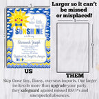 Custom Baby Shower Invites Boy Sunshine Baby Shower Invitation 20 5x7 Custom Personalized A Little Ray of Sunshine Shower Invites With Envelopes - Unique Sunshine Theme - Image 7