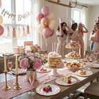 WDF 60pcs Pink Dessert Plates - 7.5inch Baroque Pink and White Disposable Dessert Cute Cake Plates for Upscale Parties &Wedding-Special for Baby Shower, Brithday, Tea Party - Image 4