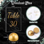 AceOrbit 30 Pack Acrylic Table Numbers 1-30 Gold with Stands,Classic - Image 2