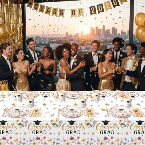 Ceenna Graduation Party Supply Decoration for 50, Gold - Image 5