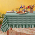 Tudomro Striped Tablecloth, Rectangle, Forest, Mint Green, 60'' X 120'' by Tudomro