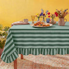 Tudomro Striped Tablecloth, Rectangle, Forest, Mint Green, 60'' X 120'' by Tudomro