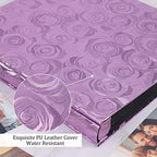 RECUTMS Photo Album 600 Pockets 4x6 Picture Book Leather Cover Pink Rose - Image 3