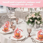 Thenshop 50 Pcs Clear Cupcake Boxes Individual 3.5 Inch, Rose Gold - Image 5