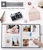 Artfeel Photo Album Self Adhesive Scrapbook Album for 3x5 4x6 5x7 8x10 Pictures,60 Pages Linen Cover with Display Window DIY Photo Book,Ideal Gifts for Family Travel Wedding Baby - Image 4