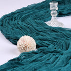12 Pack 10Ft Teal Cheesecloth Table Runner 23 x 120 Inch - Image 3