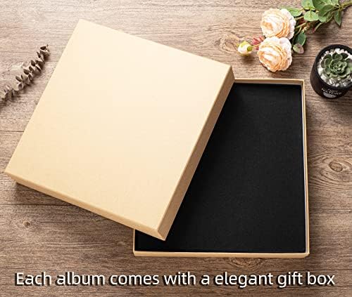 Super Large Photo Album Self Adhesive Scrapbook Album for 4×6 5×7 8×10 10×12 or Bigger Pictures DIY Magnetic Linen Cover Album 80Sheets/160Pages DIY Photo Album(Black) - Image 6