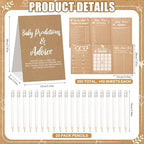 Estune 352 Pcs Baby Shower Advice Cards for Parents to Be Advice for New Parents Baby Shower Decorations Girl, Advices and Wishes for Cards Box Fun Game Ideas(Kraft Paper) - Image 4