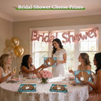 6 Set Bridal Baby Shower Cheese Prizes Wooden Serving Round Board - Image 6