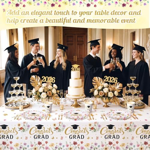 Ceenna Graduation Party Supply Decoration for 50, Gold - Image 6