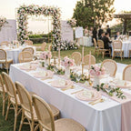 WDF 100pcs Pink Plastic Plates - High-end Baroque Design - Pink and Gold Plates - Including 50 Disposable Plate 10.25inch, 50Salad Plate 7.5inch for Wedding/Baby Shower/Spring/Birthday - Image 5
