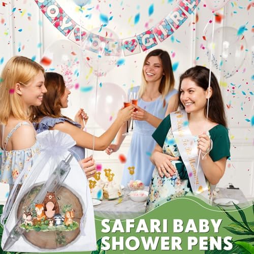 50 Sets Baby Shower Favors for Guests(White Green, Woodland Animal) - Image 5