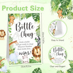 TrelaCo 20 Pcs Bottle Chug Game, Forest Animal Baby Shower Favors, Green - Image 2