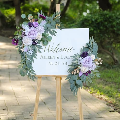Artificial LilacWedding Arch Flower Floral Swags Set of 2 - Image 2