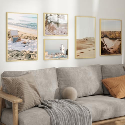 FLYJOE 19x25 Metal Picture Frame - Gold Aluminum Picture Frames with Real Glass, Wall Mounting Horizontally or Vertically, Diploma, Certificates and Decor for Wall Gallery 25x19 Frame, Gold - Image 3