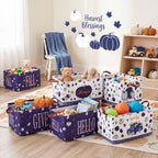 CHENGU 6 Pack Fall Storage Bins Collapsible Autumn Pumpkin Baskets for Gift - Image 4