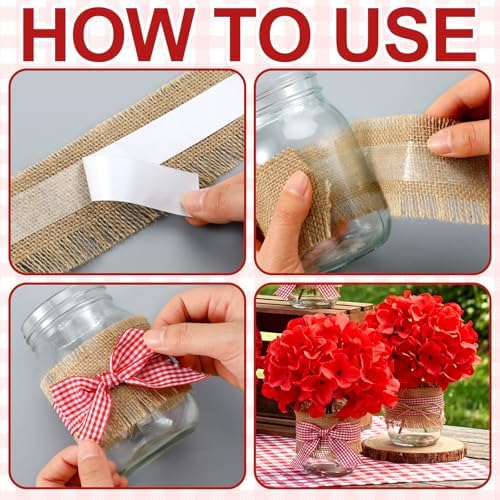 Daifunli 6 Set Picnic Party Centerpieces for Table Mason Jar Table Decor - Image 6