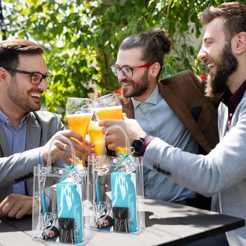 Leinuosen 6 Sets Baby Shower Game Prizes for Men with Cleaning Cloth Bottle Opener Screwdriver Tape Measuring Keychain Multi Tool Pen Gift Bag Baby Shower Prizes for Winner Birthday Bachelor Party - Image 3