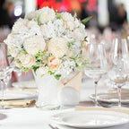 Tigeen 12 Bundles Artificial Flowers Bouquet Silk Peonies, Champagne White - Image 5
