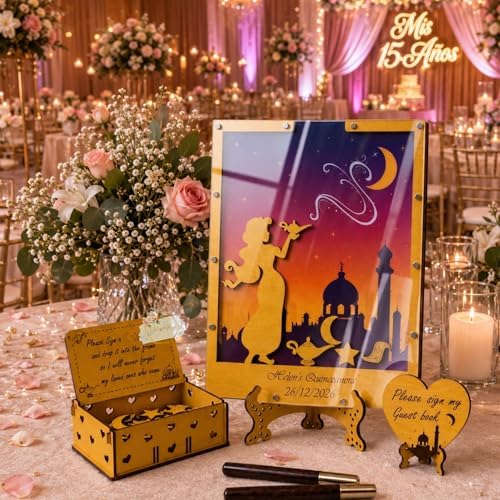 Personalized Quinceanera Guest Book Alternative, Purple Starry Night - Image 2