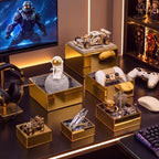 Jerify 6 Pcs Mirror Acrylic Display Risers 5.91" 5.12" 3.54", Gold Square - Image 5