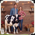 Funrous 5 ft Realistic Cow Cardboard Stand-up Party Decor, 1 Pcs - Image 7