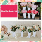 68 Pcs Flower Bar Buckets Kit 12pcs Galvanized Bucket Floral Shears Wood Sign Kraft Paper Flower Gift Bags with Ribbon, Bloom Bar Supplies for Wedding Bridal Baby Shower Birthday Table Centerpieces - Image 7