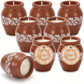 FYSUIMU 12 Sets Cielito Lindo Candles Mexican Terracotta Flower Clay Pottery Jar Candles with Paper Tags for Fiesta Cinco De Mayo Birthday Baby Shower Wedding Party Decoration by FYSUIMU
