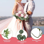 24 Bundles Dusty Pink Artificial Peonies Silk Flowers Bulk - Image 3
