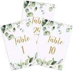 Greenery Eucalyptus Table Number Cards Double Sided Party Table Numbers for Reception Baby Shower Anniversary Birthday Bridal Party 4x6 Inch, 100 by Unknown