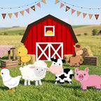 7 Pcs Large Farm Animal Cardboard Cutouts 34.3 Inch Farm Animal Birthday Party Decorations Barnyard Birthday Baby Shower Supplies Farmhouse Theme Barn Lawn Classroom Yard Photography Decor - Image 4