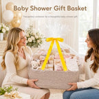 OIASKET Large Empty Cotton Rope Gift Basket with Handles, 16.5"x12.6"x7" Decorative Woven Storage Basket with Gift Bag and Ribbon Set for Baby Shower, Toy Organizer for Kids, Dogs & Cats - Brown - Image 3