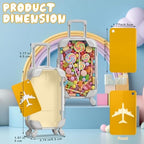 Teecyhooo 12 Pcs Mini Suitcase and 12 Pcs Metal Luggage Tags with Card - Image 2
