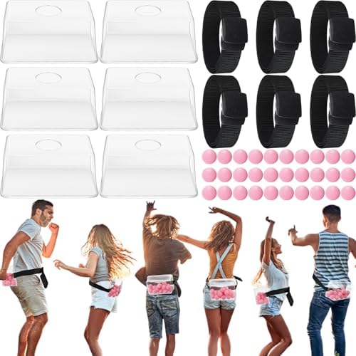 Vinsot 6 Sets Baby Shower Games Twerking Shaking Balls with Belts,Pink by Vinsot
