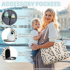 Pritent Baby Diaper Bag Tote,Waterproof Maternity Breast Pump Bags for Mom - Image 3