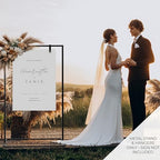 Elegant Wedding Welcome Sign Stand - Sturdy Black Metal Easel Holder - Image 2