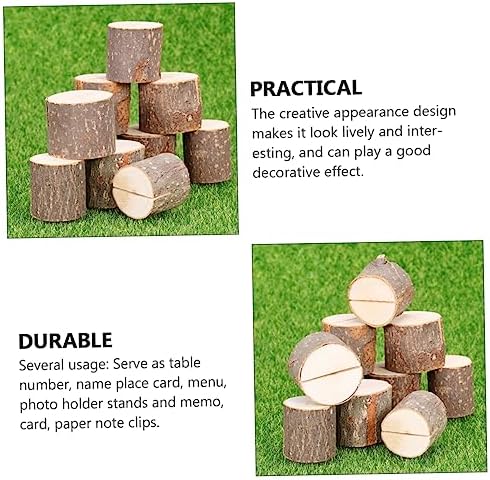 Wooden Stump Note Holder Set 50 Pieces for Wedding Table Numbers - Image 7