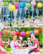 Treela 48 Pcs Paper Lanterns Party Decorations Round, Multicolor - Image 6