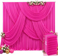 40ft x 15ft Hot Pink Wrinkle Free Backdrop Curtains for Wedding Party Backdrops Curtain Drapes Fabric Decorations Photo Back Drop Cloth for Baby Shower Photography Stage Reception by Tao-GePartyDecorations