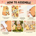 5 Pcs Capybara Baby Shower Party Decorations, Baby Capybara Corrugated Plastic Cutout Standups for 1st 2nd 3rd Birthday, Gender Reveal, Cute Animal Photo Booth Props, Indoor Outdoor Display - Image 3