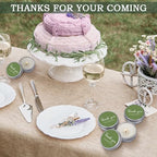 MTLEE 50 Pcs Green Wedding Thank You Candles Gifts for Guests Baby Shower - Image 4