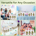 38Pcs Baby Shower Prizes for Game Winners Acacia Cheese Board Fork Butter Spreaders Coasters Towel Artificial Potted Plant Gift Bag for Baby Shower Bridal Shower Favors (4 Sets, Acacia Square Shaped) - Image 7